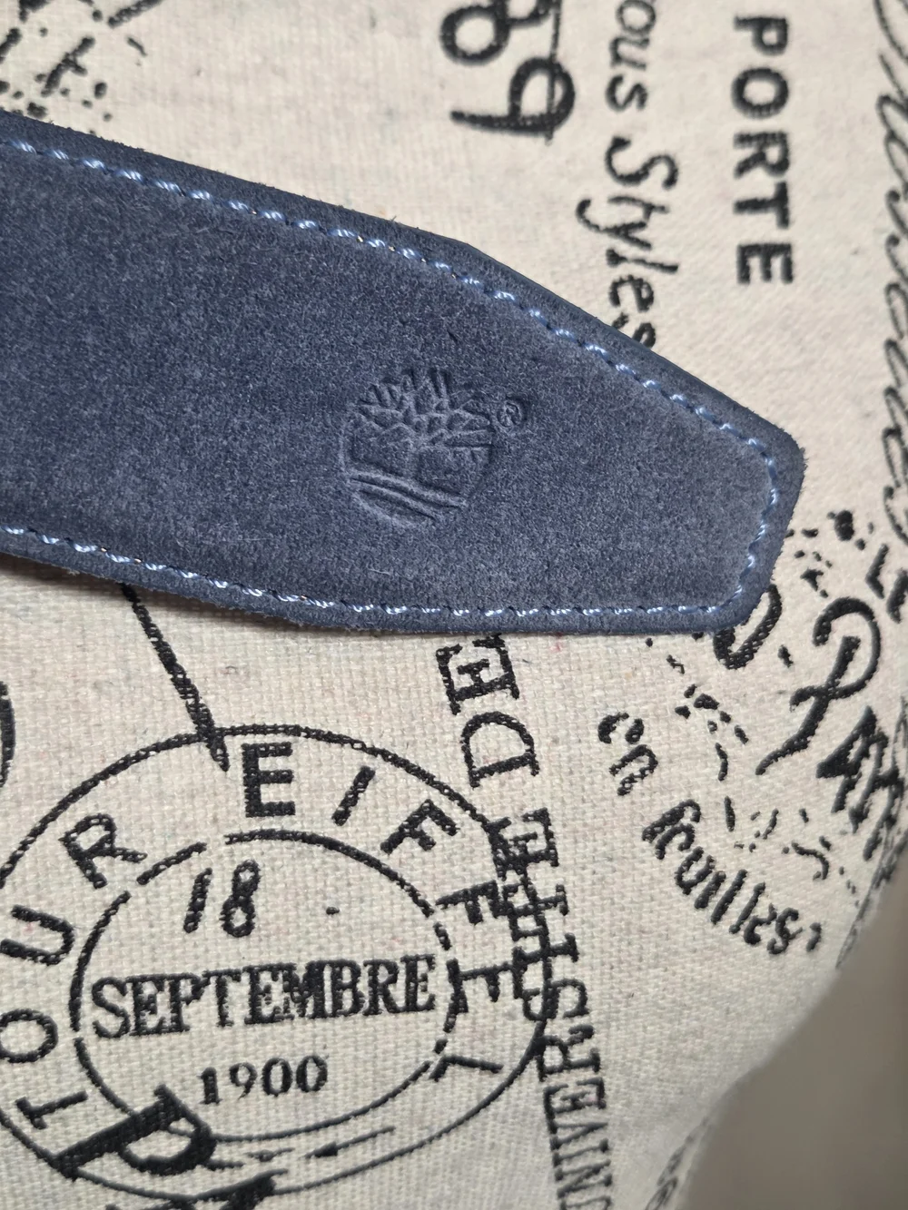 Timberland Blue Leather Belt Size M Made in Italy M4100 414